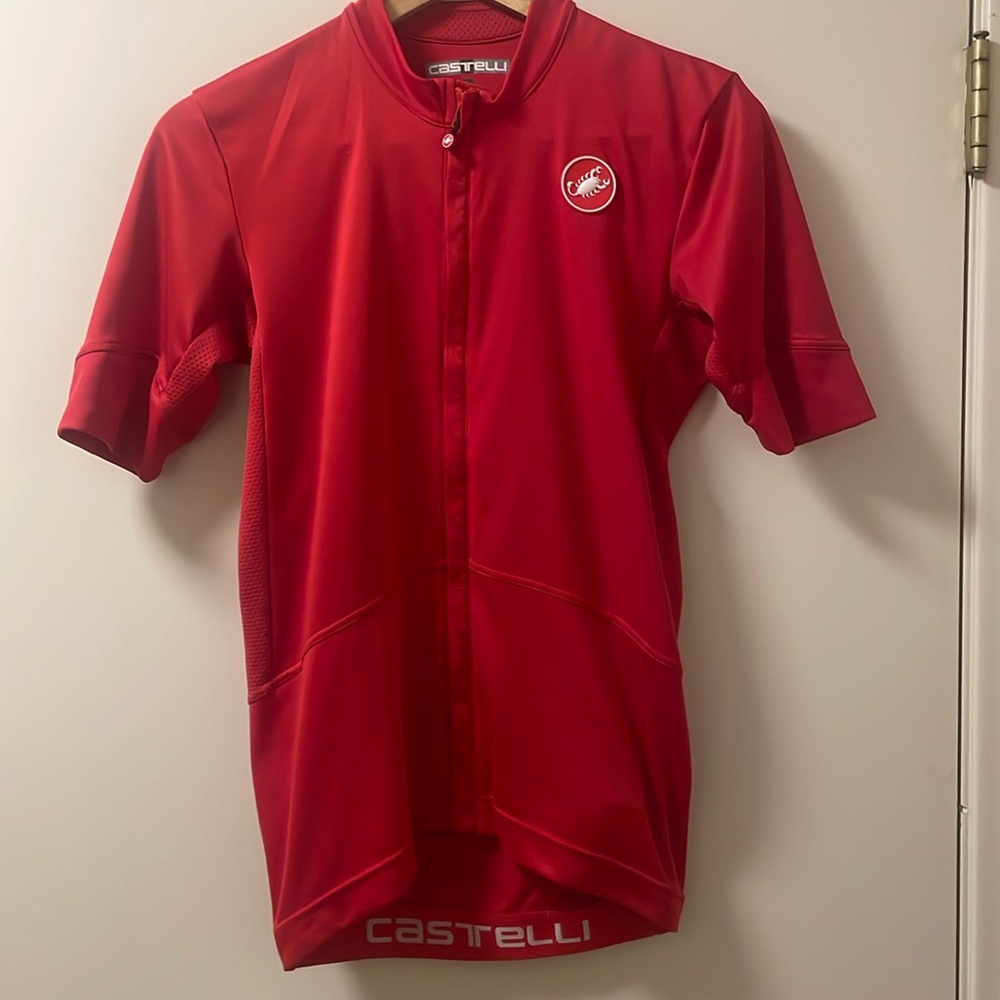 Men’s Castelli Cycling Jersey, Red. Small